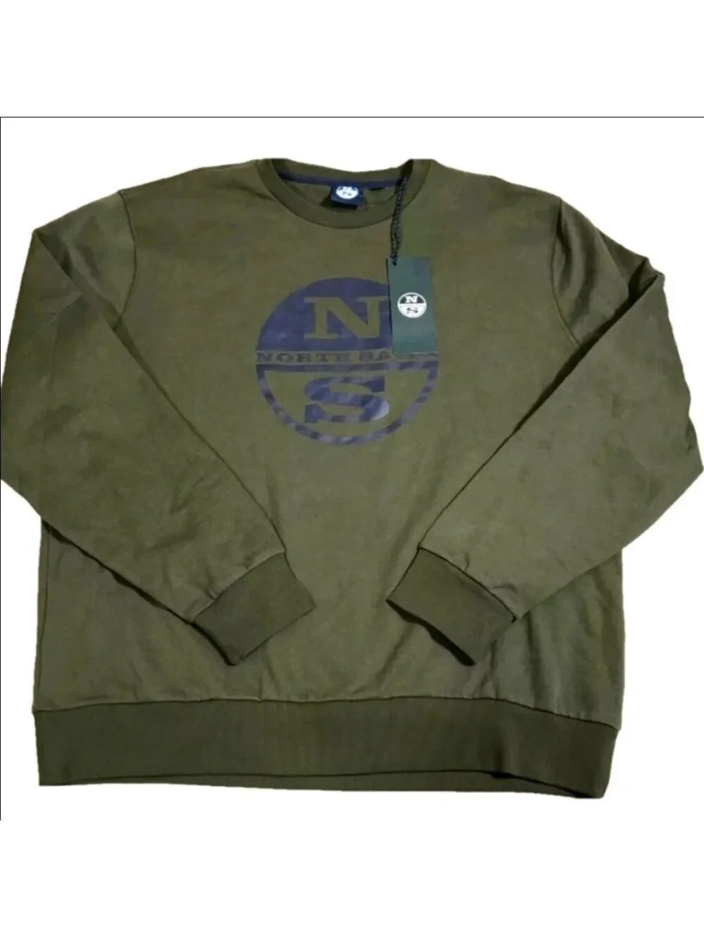 North Sails Men’s Olive Green Crewneck Sweatshirt | XXL | NWT | Preppy Sporty